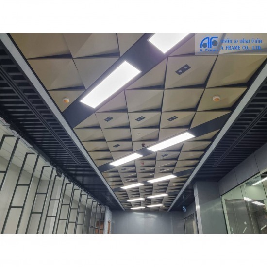 ฝ้าเพดานอลูมิเนียมรูปแผ่นพับ WAVE CEILING  ฝ้าเพดานรูปทรงลูกคลื่น  ฝ้าเพดานลูกคลื่น  ฝ้าเพดานทรงลูกคลื่น  ฝ้าเพดานอลูมิเนียม  ฝ้าเพดาน  ฝ้าเพดาน3D 