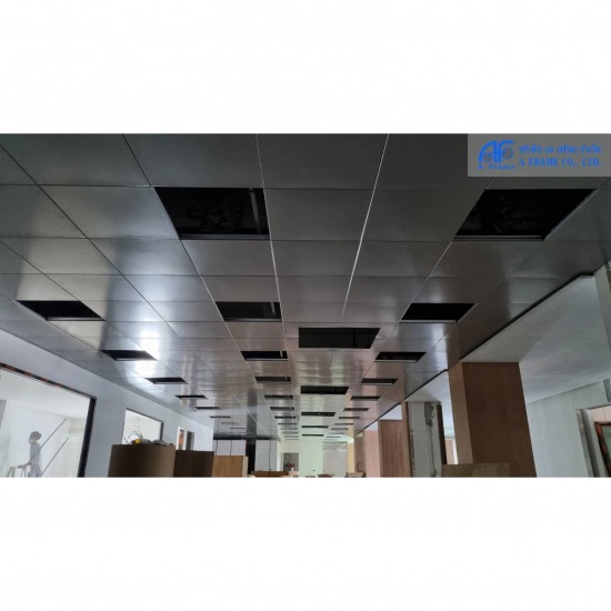 ฝ้าเพดานอลูมิเนียมเจาะรู/แผ่นทึบ (TILE CEILING PERFORATED/SOLID) - บริษัท เอ เฟรม จำกัด - ฝ้าเพดานอลูมิเนียม  ฝ้าเพดาน  ฝ้าเจาะรู  ฝ้าอลูมิเนียมเจาะรู  ฝ้าอลูมิเนียมแผ่นทึบ  ฝ้าClip-in  ฝ้าLay-in  ฝ้าPERFORATED  ฝ้าSOLID 