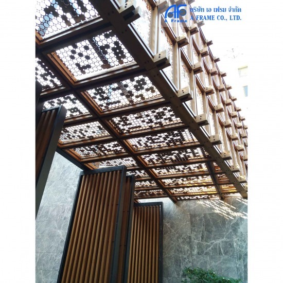 อลูมิเนียมฉลุลาย / ตัดโลหะด้วยแสงเลเซอร์ (Laser Cutting) - บริษัท เอ เฟรม จำกัด - ตัดโลหะด้วยแสงเลเซอร์  laser cutting  อลูมิเนียมฉลุลาย 